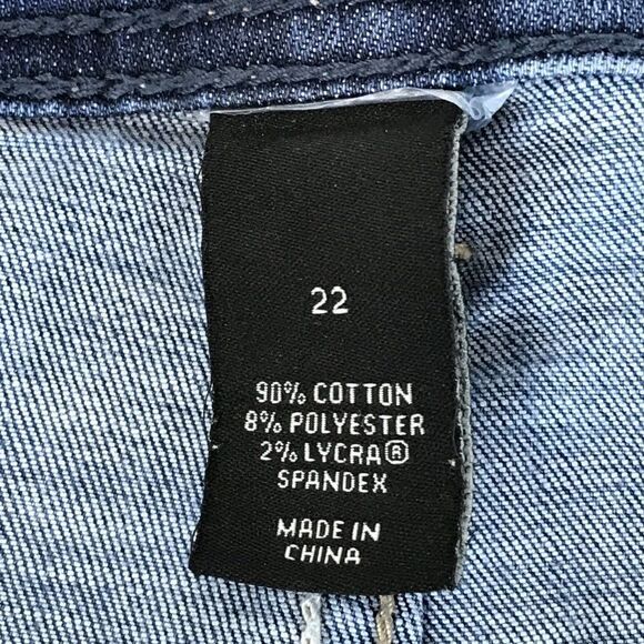 Lane Bryant Genius Fit Crop Jeans Women's Plus Size 22 Distressed Stretch - Picture 9 of 11